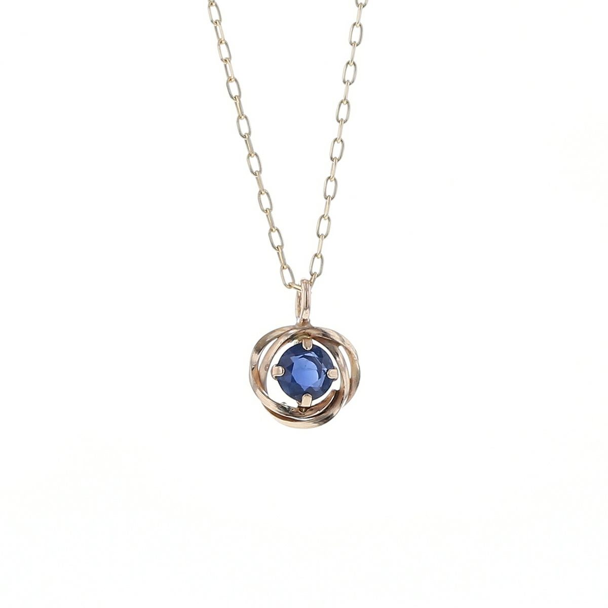 K10 YG サファイア ネックレス イエローゴールド 10K 10金 サファイヤ 9月 誕生石 レディース プレゼント 彼女 華奢 ギフト 誕生日プレゼント プレゼント