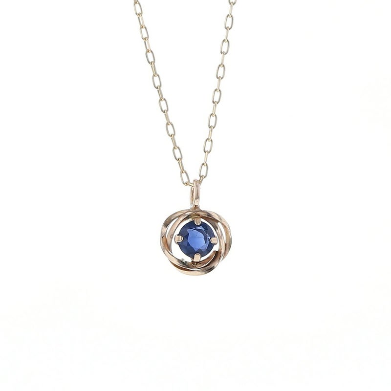 K10 YG サファイア ネックレス イエローゴールド 10K 10金 サファイヤ 9月 誕生石 レディース プレゼント 彼女 華奢 ギフト 誕生日プレゼント プレゼント