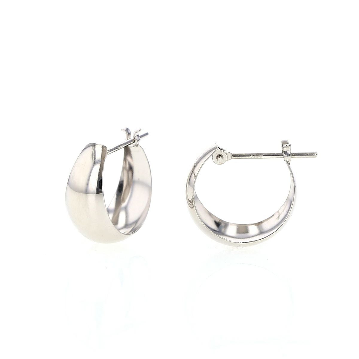 K10 WG フープ ピアス 月甲ピアス フープピアス ホワイトゴールド レディース 20代 30代 40代 誕生日 プレゼント ギフト 女性 彼女 妻 シンプル