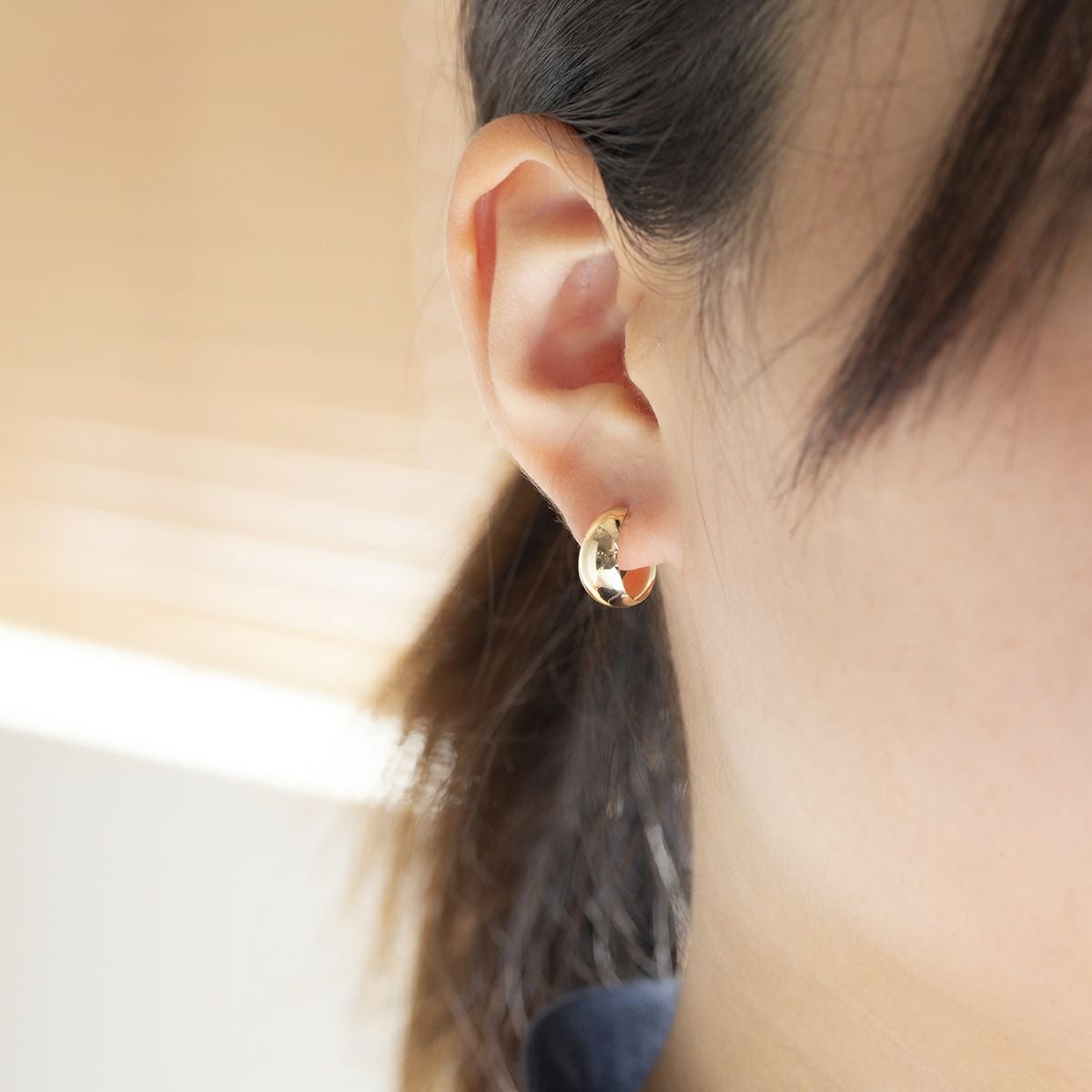 K10 YG フープ ピアス | IKEDAジュエリーオンライン