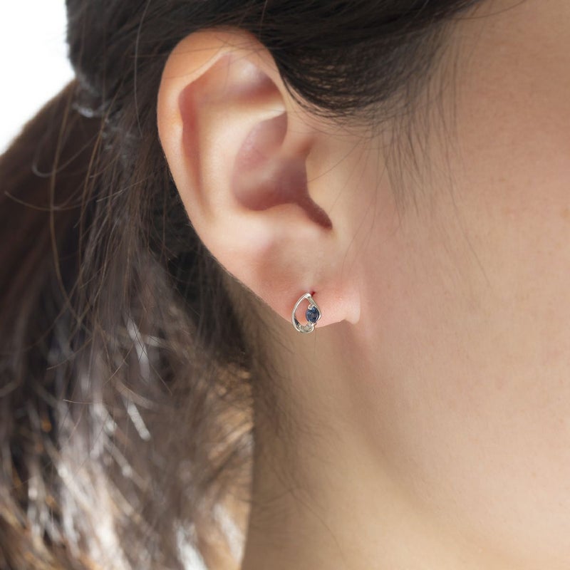プラチナ サファイア ダイヤモンド ピアス ダイヤ PT950 9月誕生石 妻 彼女 レディース ギフト 誕生日プレゼント 20代 30代 40代 ドロップ 雫
