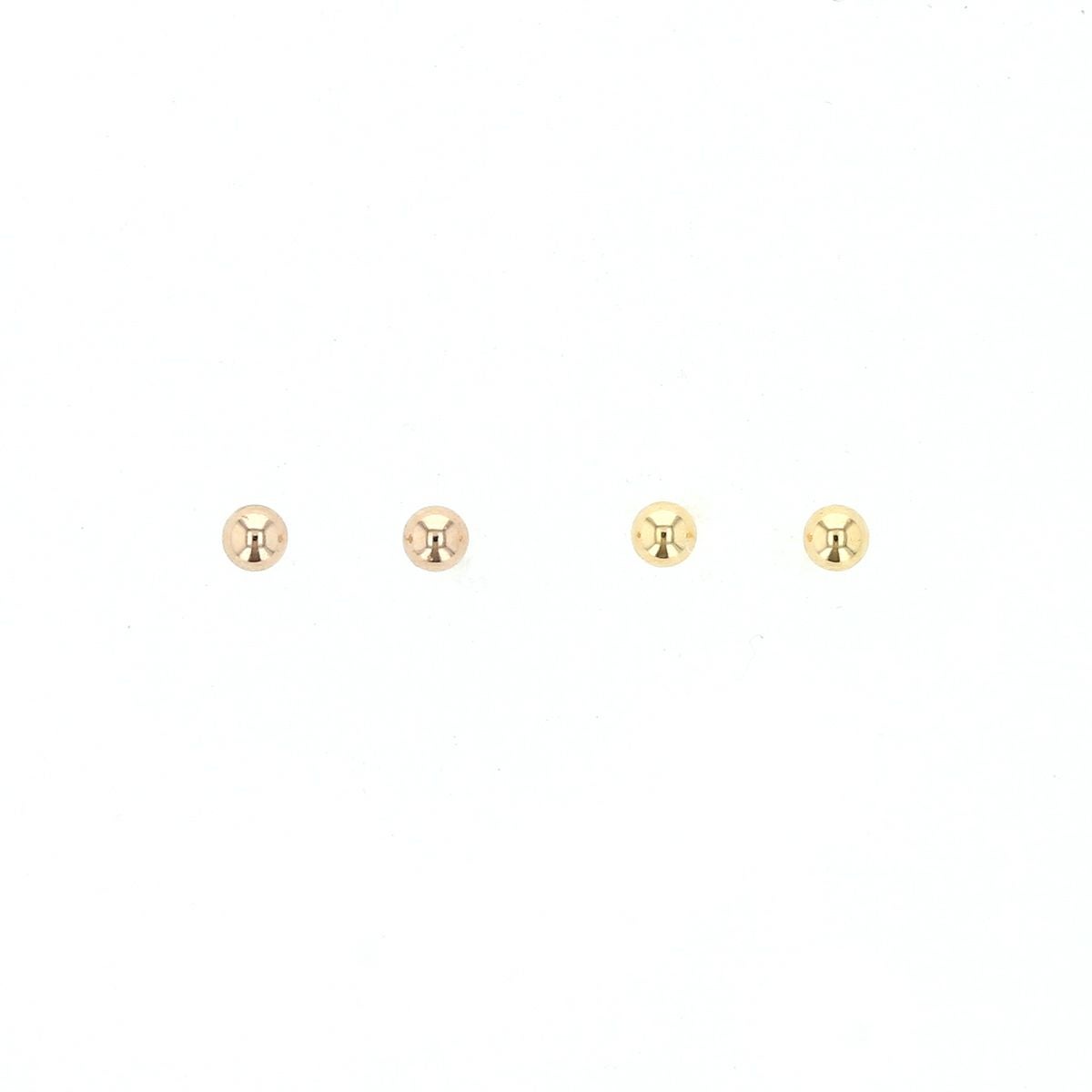 K18 PG/YG 丸玉 ピアス 2.5mm | IKEDAジュエリーオンライン