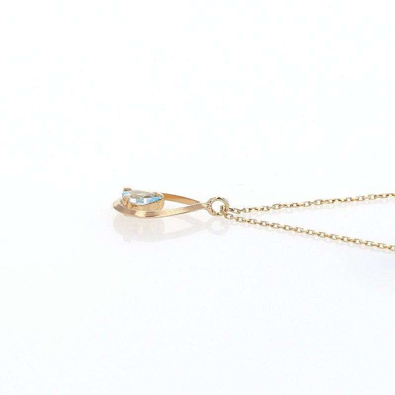 K10 YG ブルートパーズ ネックレス レディース 11月 誕生石 プレゼント 彼女 妻 30代 40代 イエローゴールド 10金 天然石 ドロップ 雫