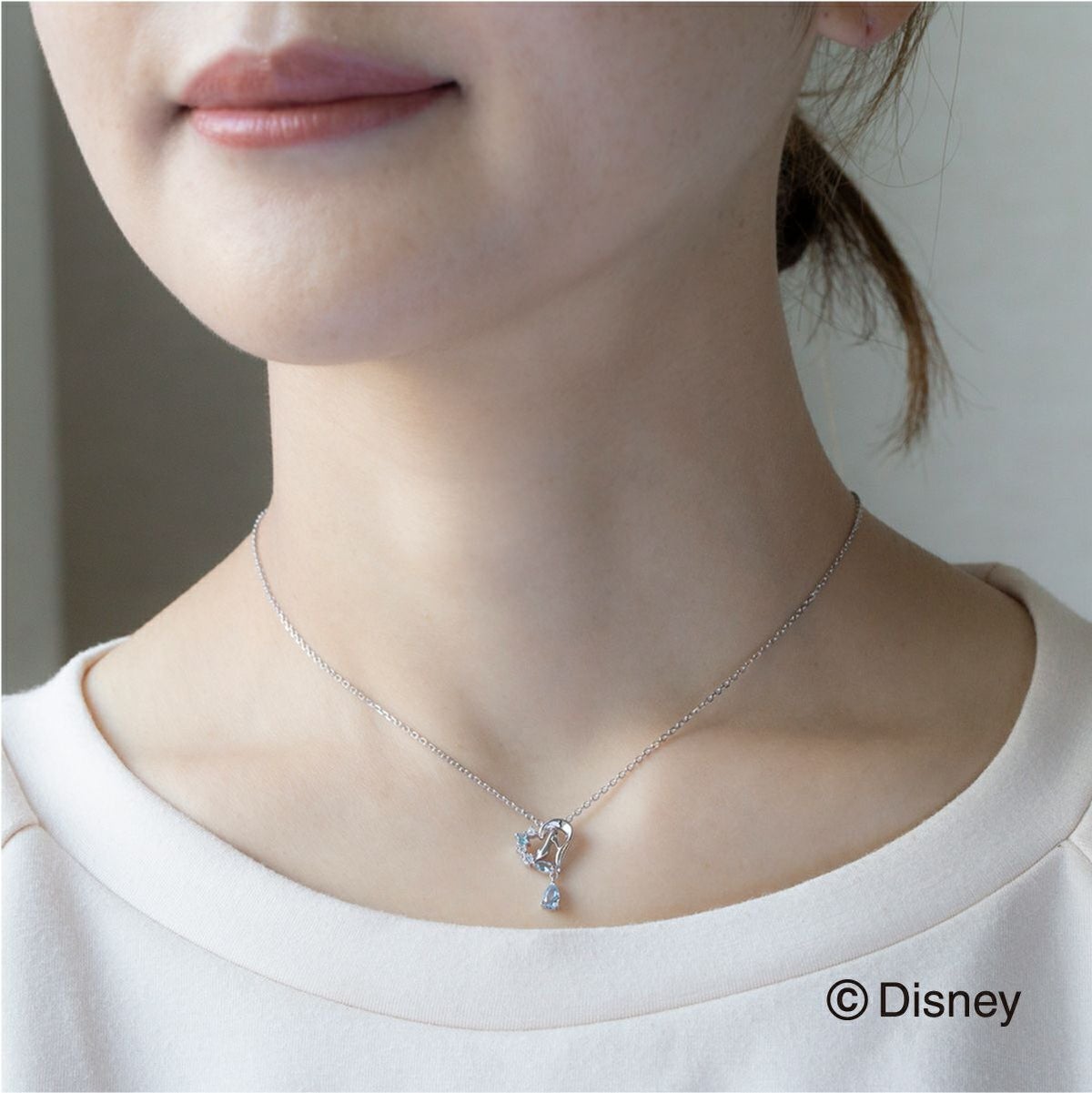 ディズニー シンデレラ/キュービックジルコニア シルバー ネックレス