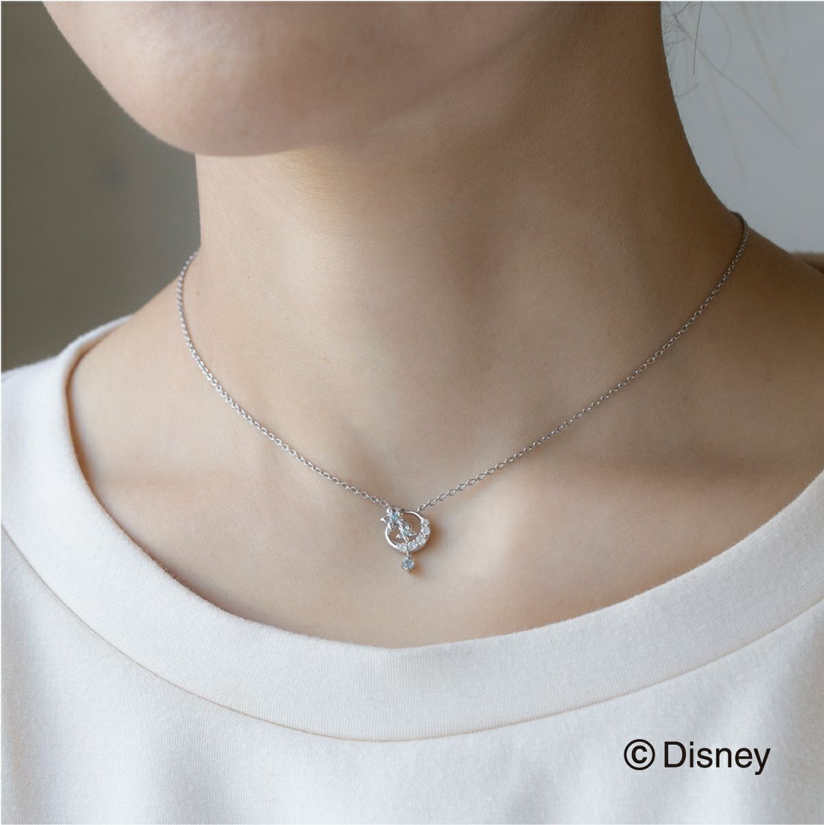 ディズニー プリンセス ジャスミン / キュービックジルコニア シルバー ネックレス