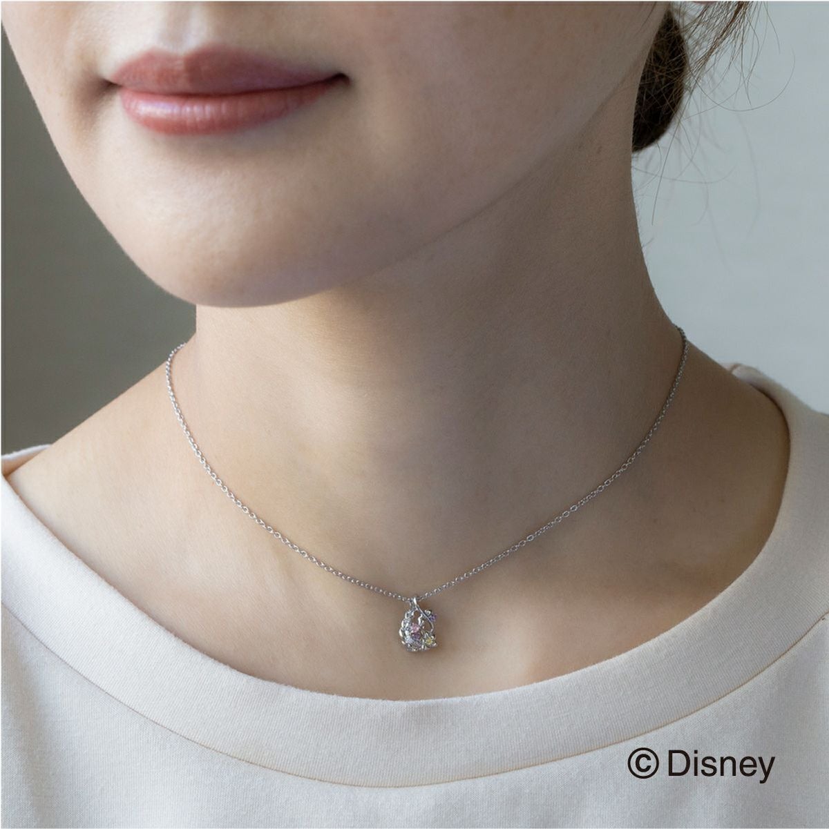 ディズニー 塔の上のラプンツェル  / キュービックジルコニア シルバー ネックレス