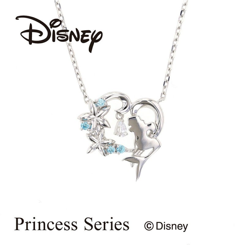 ディズニー リトルマーメイド アリエル / キュービックジルコニア シルバー ネックレス