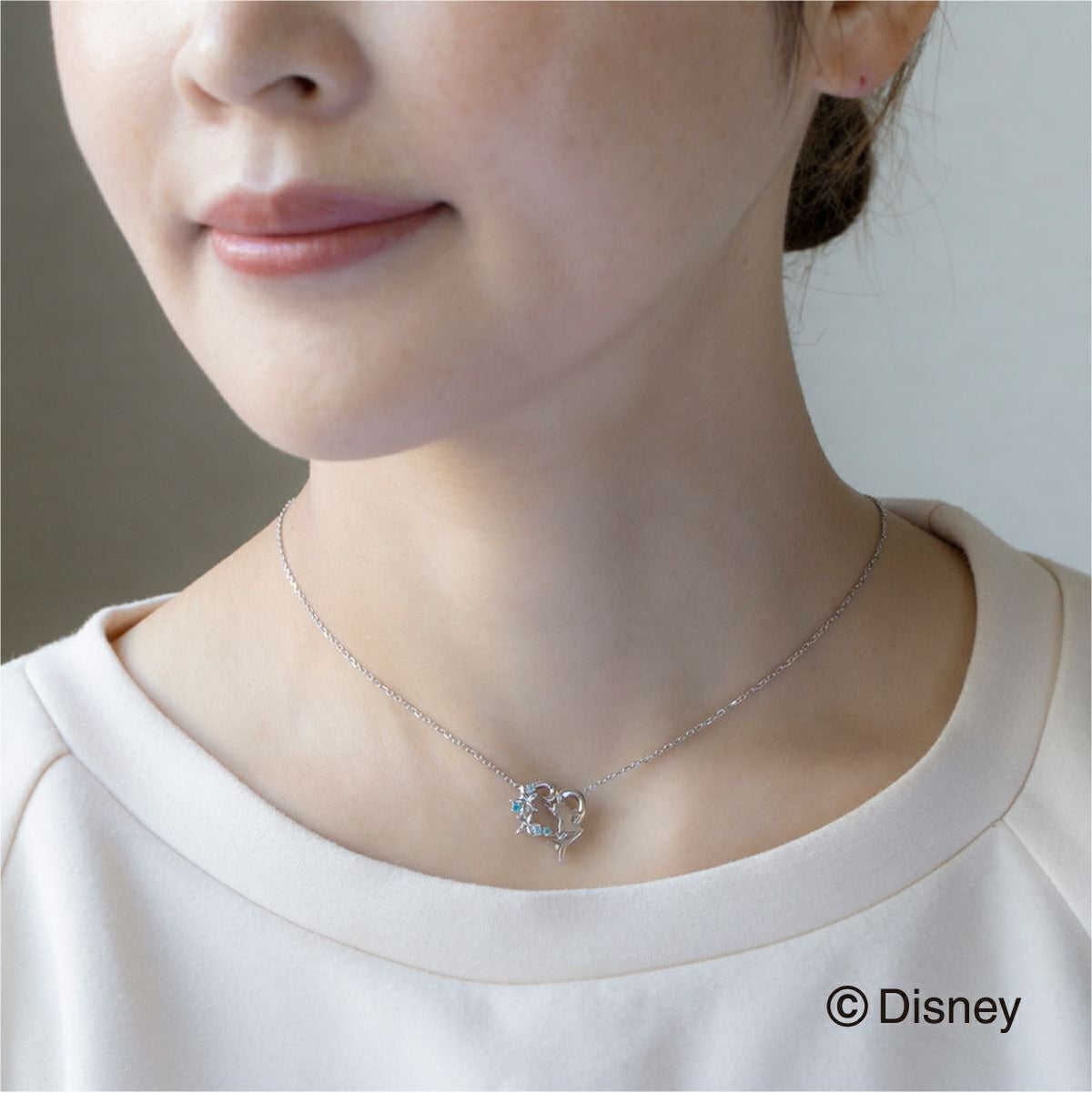 ディズニー リトルマーメイド アリエル / キュービックジルコニア シルバー ネックレス