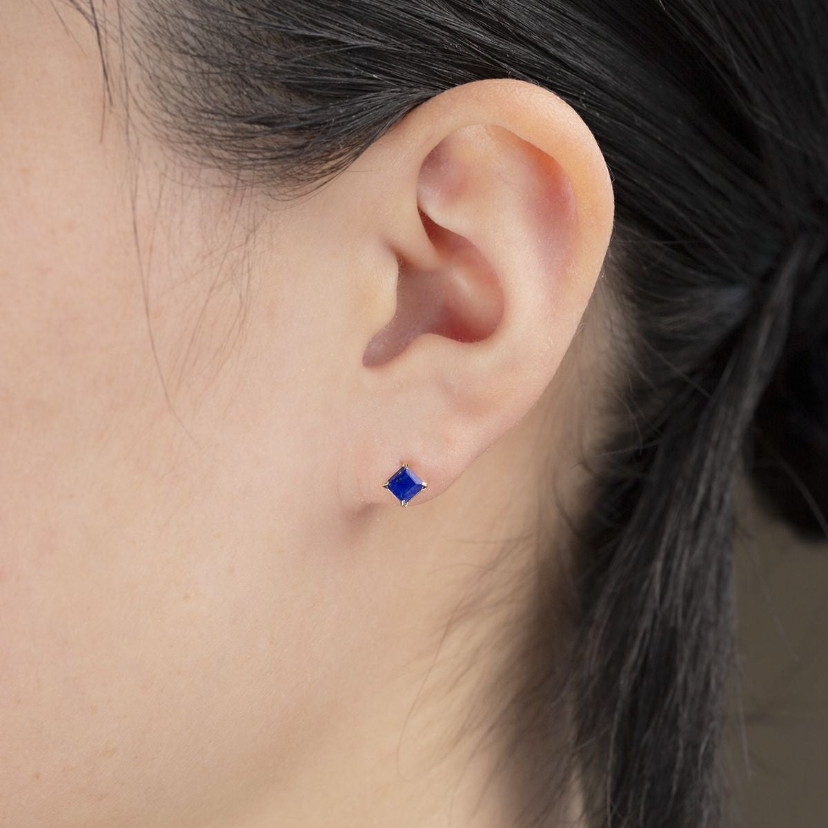 K10 YG ラピスラズリ ピアス スクエア ひし形 イエローゴールド スタッドピアス かわいい ギフト 誕生日プレゼント 20代 30代 40代 妻 彼女 レディース