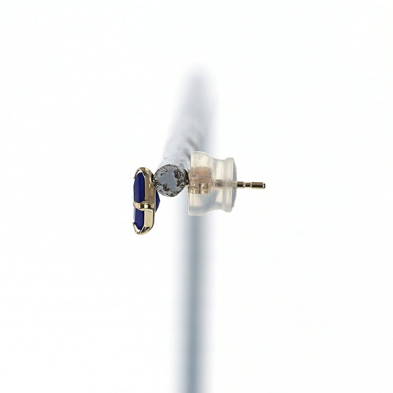 K10 YG ラピスラズリ ピアス スクエア ひし形 イエローゴールド スタッドピアス かわいい ギフト 誕生日プレゼント 20代 30代 40代 妻 彼女 レディース