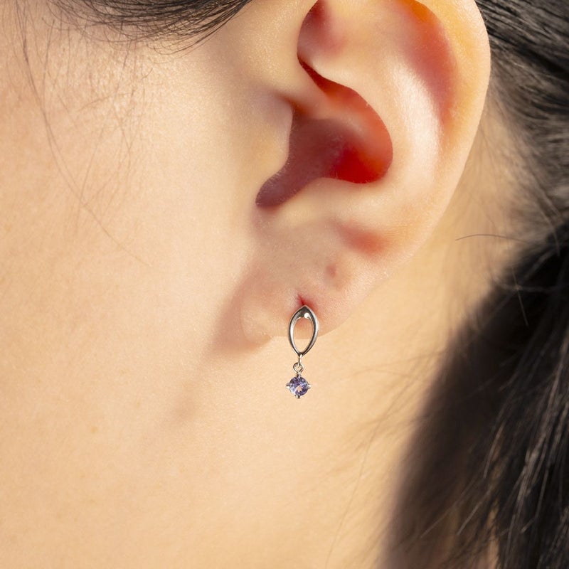 プラチナ ピアス レディース 12月 誕生石 誕生日 揺れる PT900 彼女 妻 20代 30代 40代 天然石