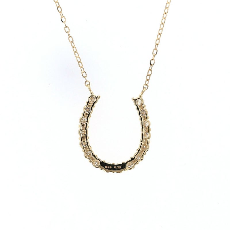 K18 YG ダイヤモンド 馬蹄 ネックレス ダイヤイエローゴールド 18K レディース 4月 誕生日プレゼント 彼女 妻 レディース 20代 30代 40代 ホースシュー 蹄