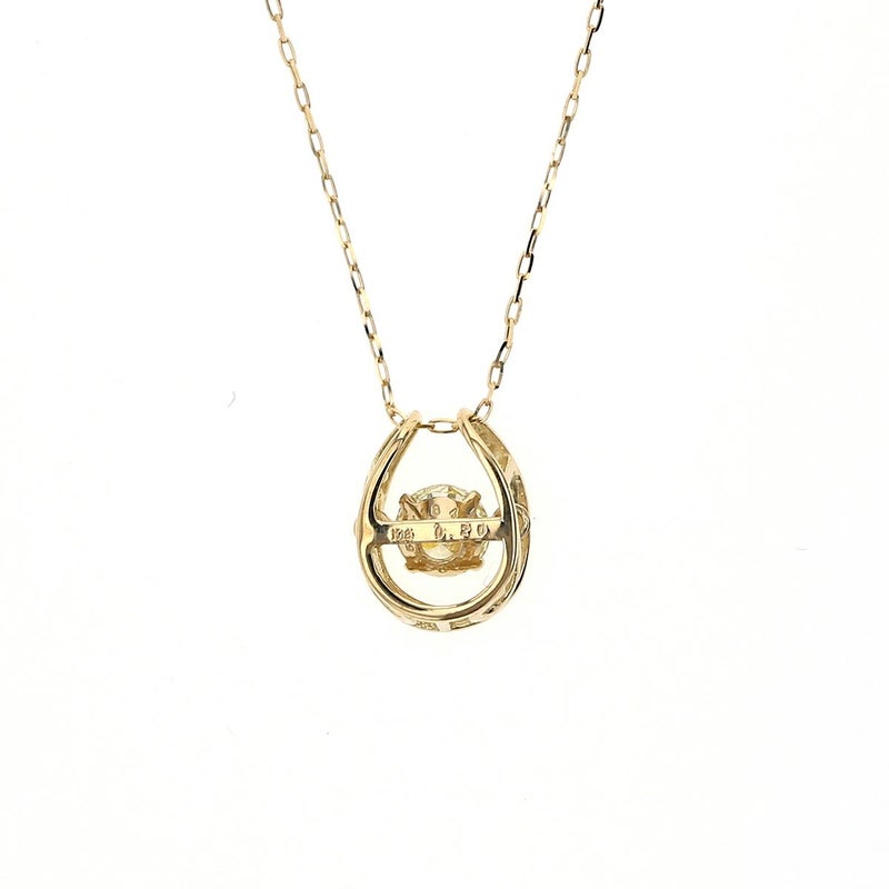 K18 YG ダイヤモンド 馬蹄 ネックレス ダンシングストーン レディース イエローゴールド 誕生日プレゼント ギフト 女性 彼女 20代 30代 40代 50代 記念日 ホースシュー