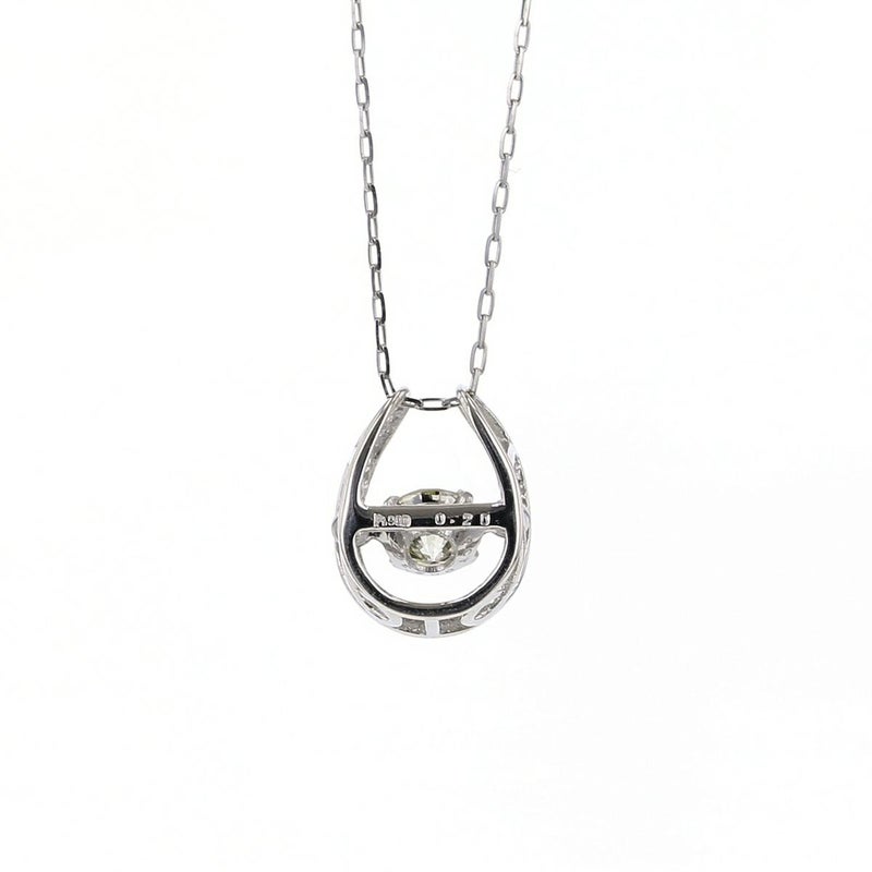 プラチナ ダイヤモンド 馬蹄 ネックレス ダンシングストーン PT900 レディース 誕生日プレゼント ギフト 女性 彼女 20代 30代 40代 50代 記念日 ホースシュー