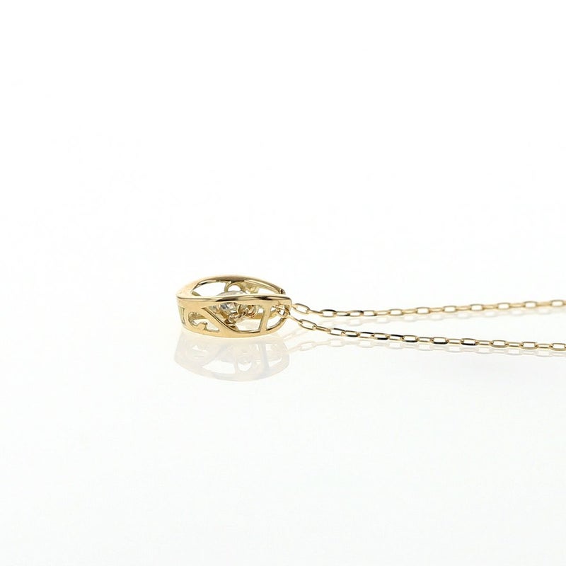 K18 YG ダイヤモンド 馬蹄 ネックレス ダンシングストーン レディース イエローゴールド 18K 18金 誕生日プレゼント ギフト 女性 彼女 20代 30代 40代 50代 記念日