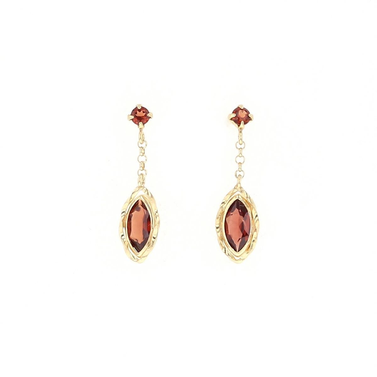 K10 YG ガーネット ピアス