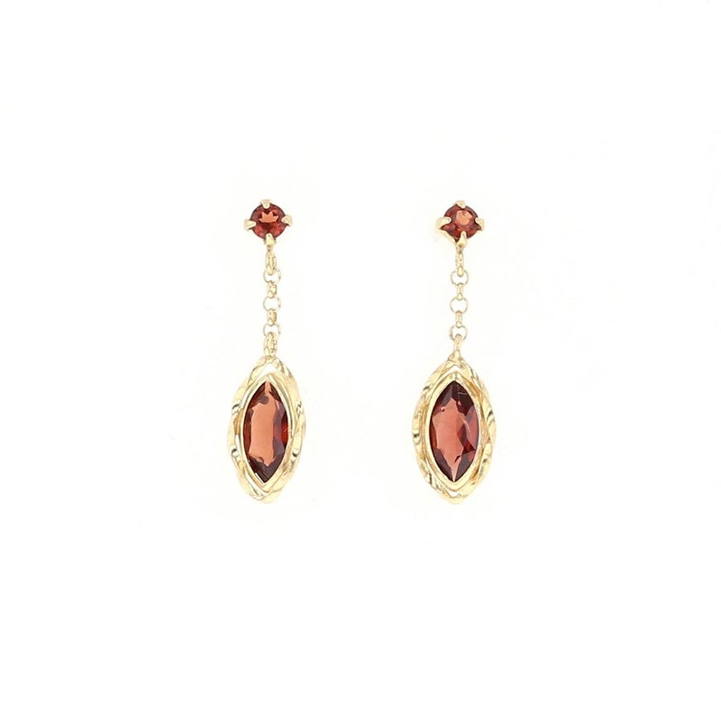 K10 YG ガーネット ピアス