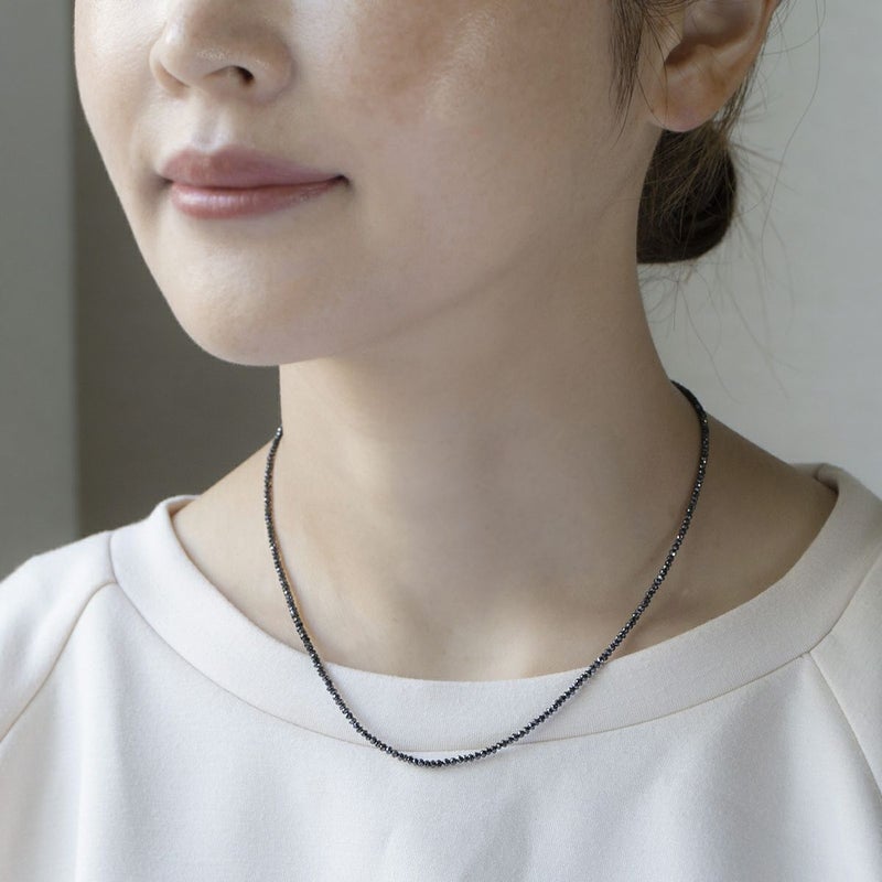 ネックレス ブラックダイヤモンド プラチナ レディース PT850 ダイヤモンド  ユニセックス プレゼント 男女兼用 シンプル ジュエリー