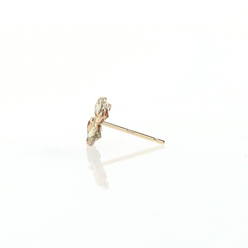 K10 YG クローバー ペリドット シトリン ピアス 10k 10金 誕生石 イエローゴールド レディース 彼女 誕生日プレゼント ギフト かわいい 四つ葉