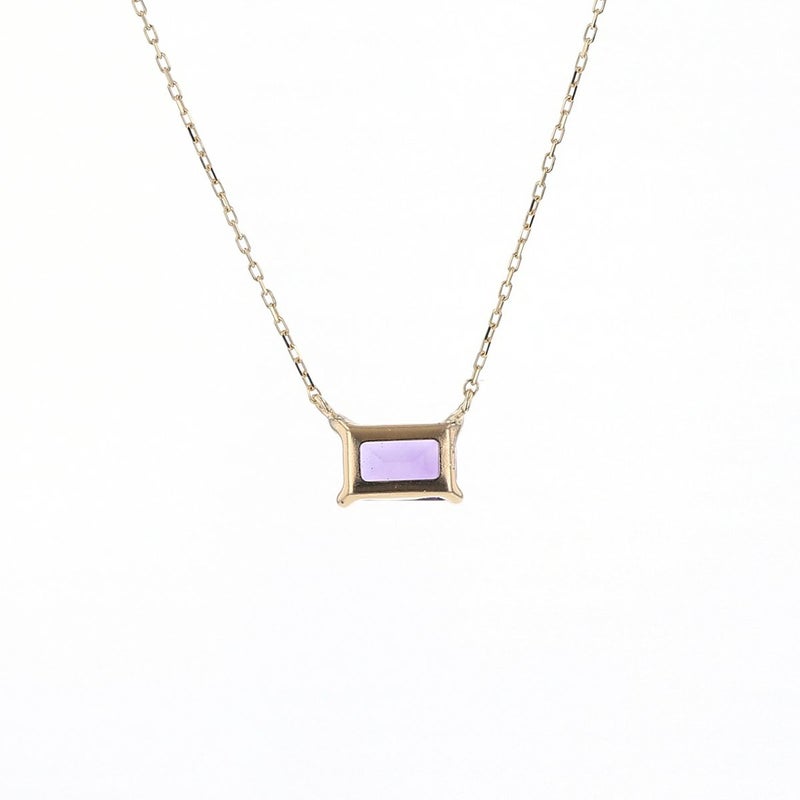 K10 YG アメジスト ネックレス スクエア