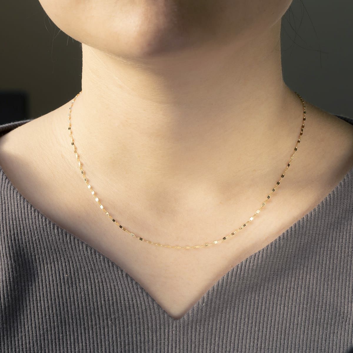 K10 PG/YG ペタルチェーン ネックレス イエローゴールド ピンクゴールド ペタルチェーンネックレス 地金チェーン 妻 彼女 誕生日 誕生日プレゼント ギフト 42cm