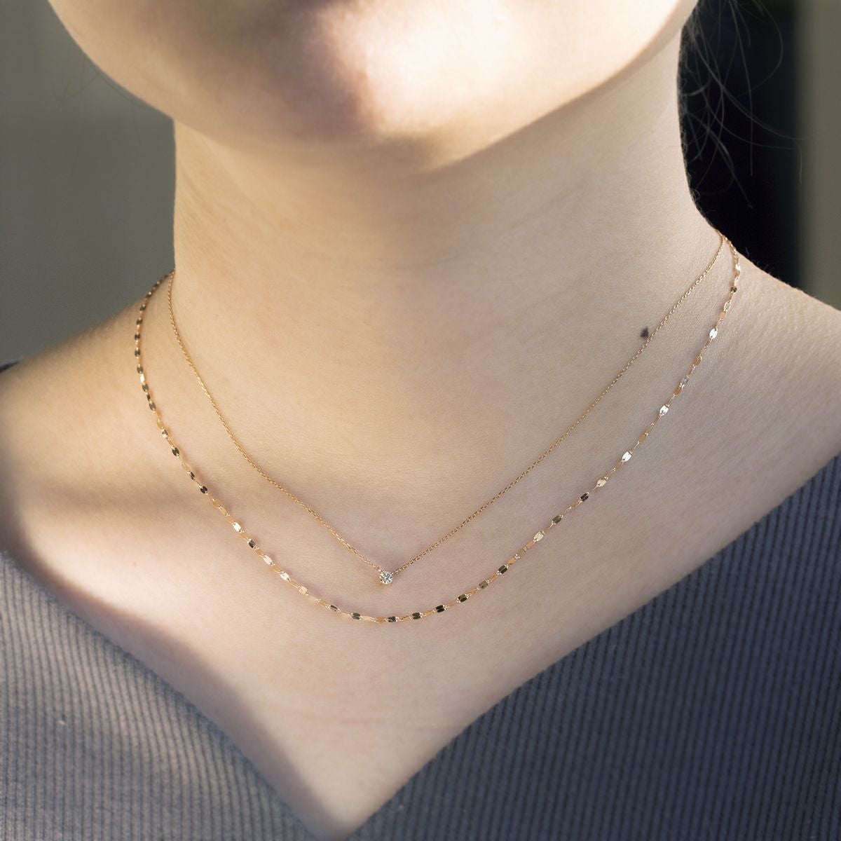 K10 PG/YG ペタルチェーン ネックレス イエローゴールド ピンクゴールド ペタルチェーンネックレス 地金チェーン 妻 彼女 誕生日 誕生日プレゼント ギフト 42cm