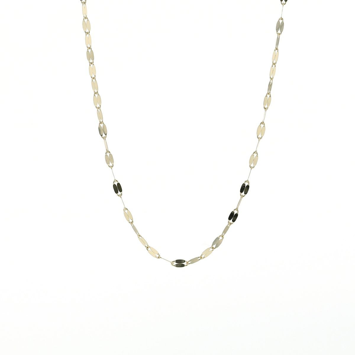 K10 PG/YG ペタルチェーン ネックレス イエローゴールド ピンクゴールド ペタルチェーンネックレス 地金チェーン 妻 彼女 誕生日 誕生日プレゼント ギフト 42cm