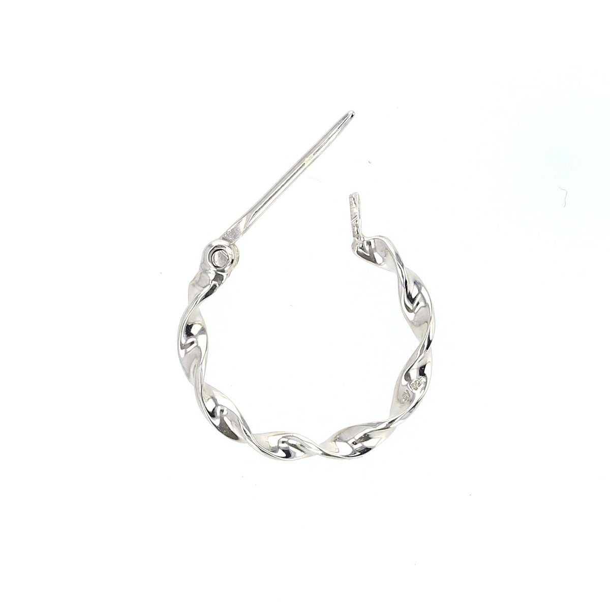 シルバー フープピアス ひねり