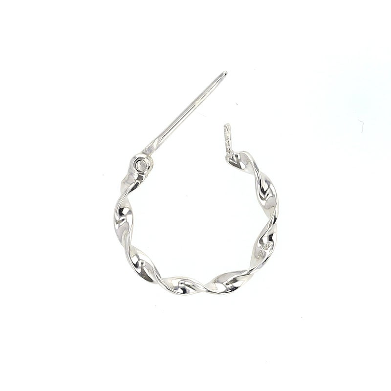 シルバー フープピアス ひねり