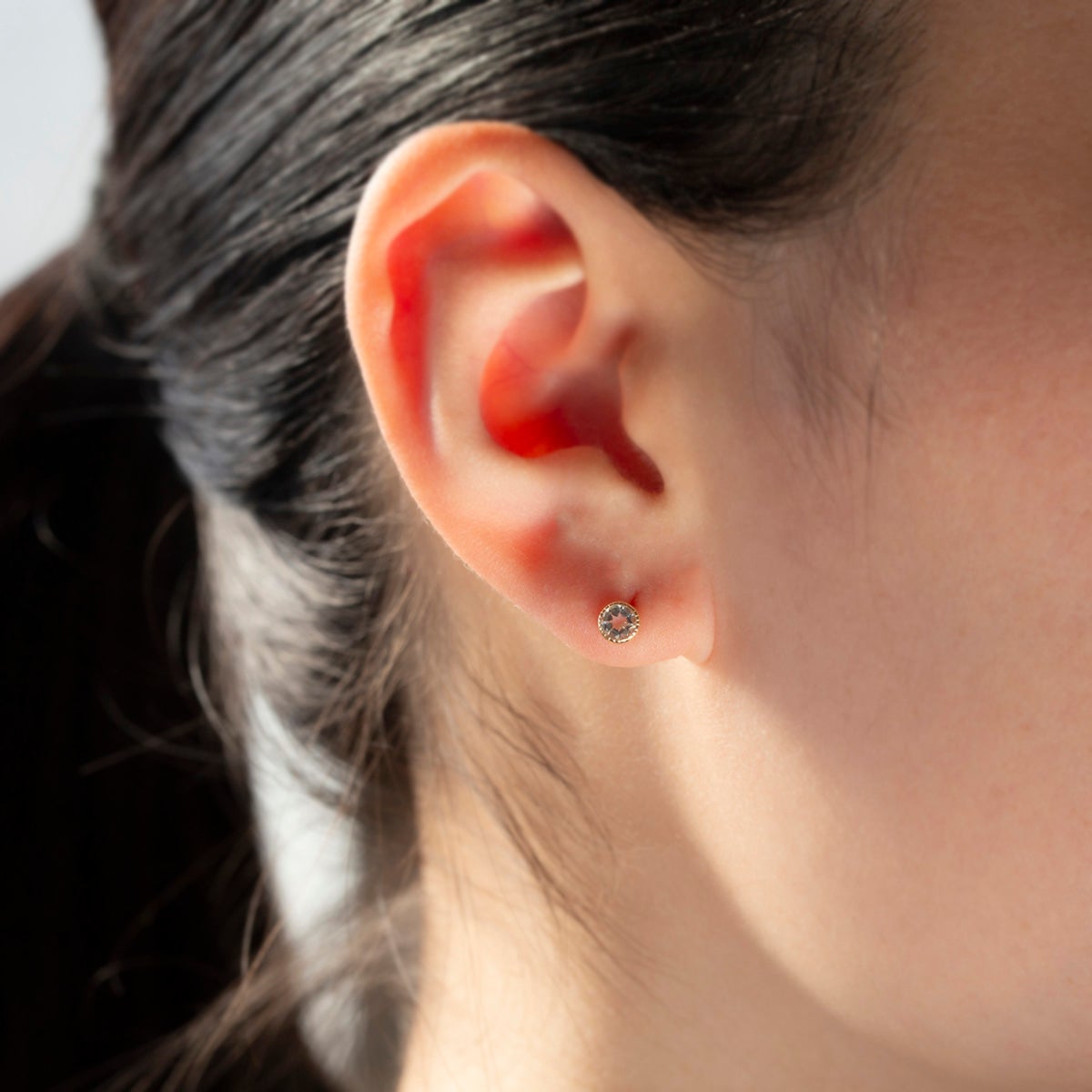 K10 YG アクアマリン ピアス