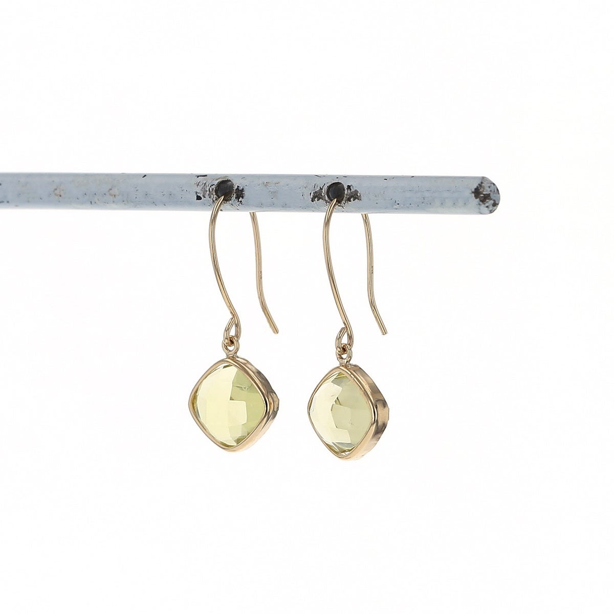 K10 YG レモンクォーツ ジプシーピアス