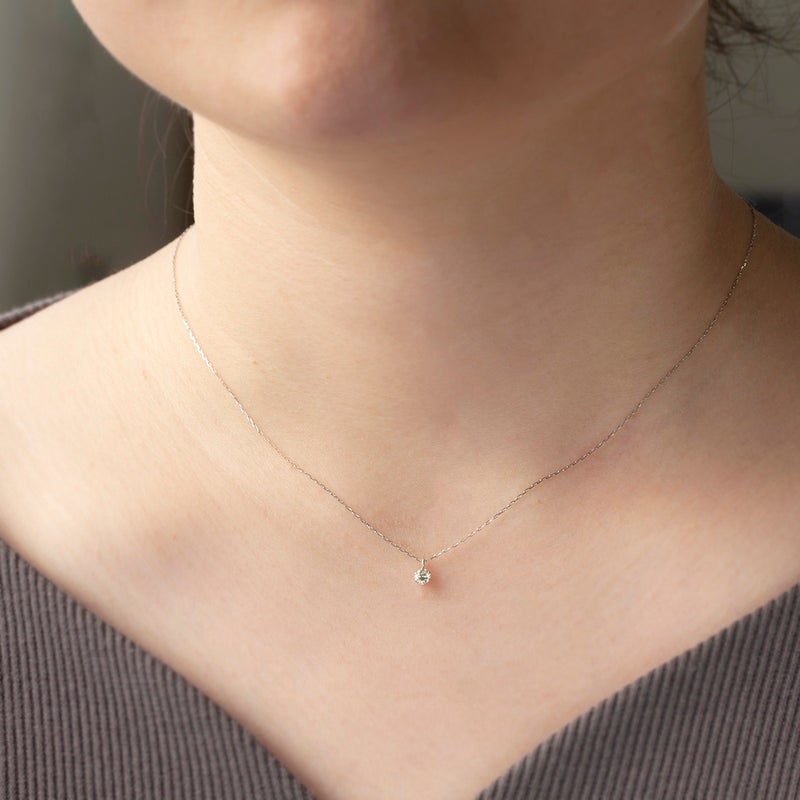 プラチナ 一粒 ダイヤモンド ネックレス