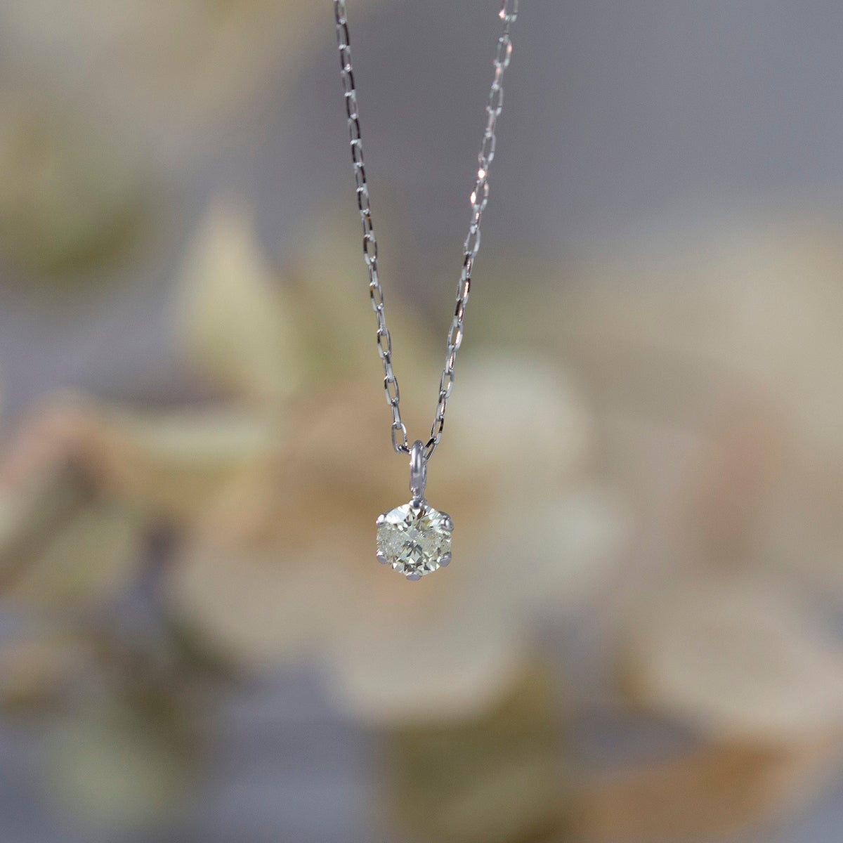 プラチナ 一粒 ダイヤモンド ネックレス