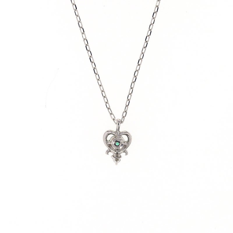 K10 WG エメラルド ネックレス ダイヤモンド ホワイトゴールド 5月誕生石 5月 誕生石 レディース 妻 彼女 誕生日 誕生日プレゼント ギフト 20代 30代 40代