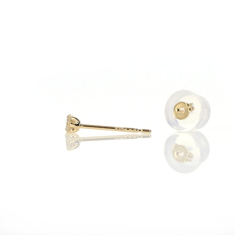 K18 YG 一粒 ダイヤモンド ピアス 4月 誕生石 イエローゴールド レディース 彼女 妻 20代 30代 40代 プレゼント