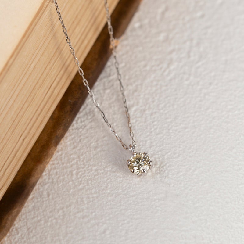 プラチナ 一粒 ダイヤモンド ネックレス