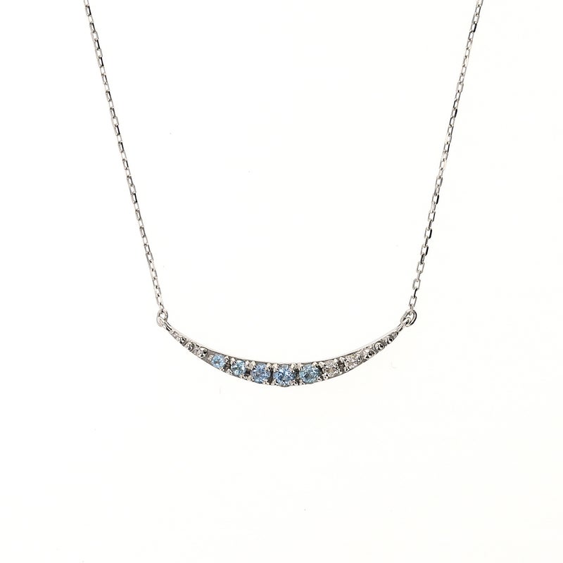 K10 WG アクアマリン ブルートパーズ　ホワイトトパーズ ネックレス ホワイトゴールド レディース 3月 誕生石 誕生日プレゼント ギフト 彼女 妻 レディース 20代 30代 40代