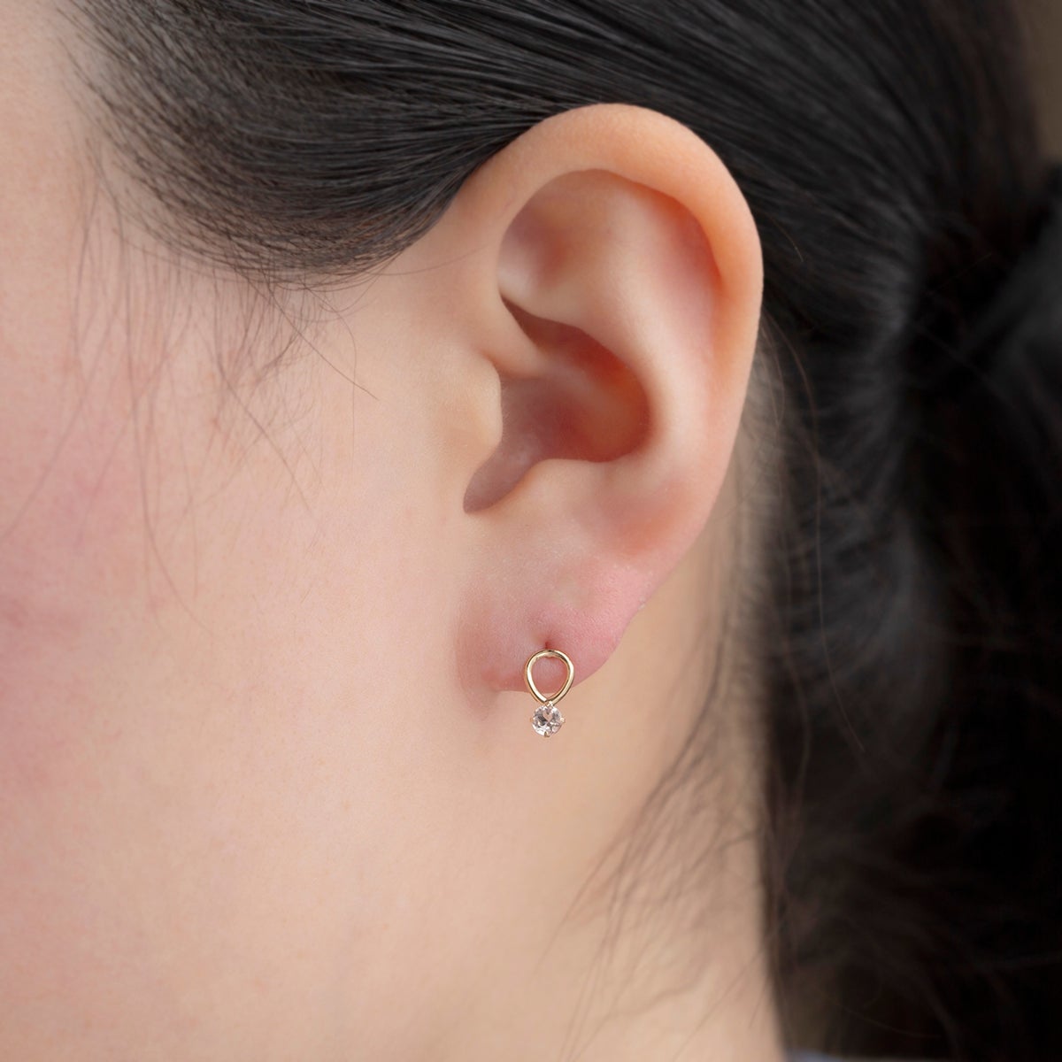 K10 YG モルガナイト ピアス イエローゴールド 4月 誕生石 レディース 20代 30代 40代 プレゼント 10金 記念日 かわいい