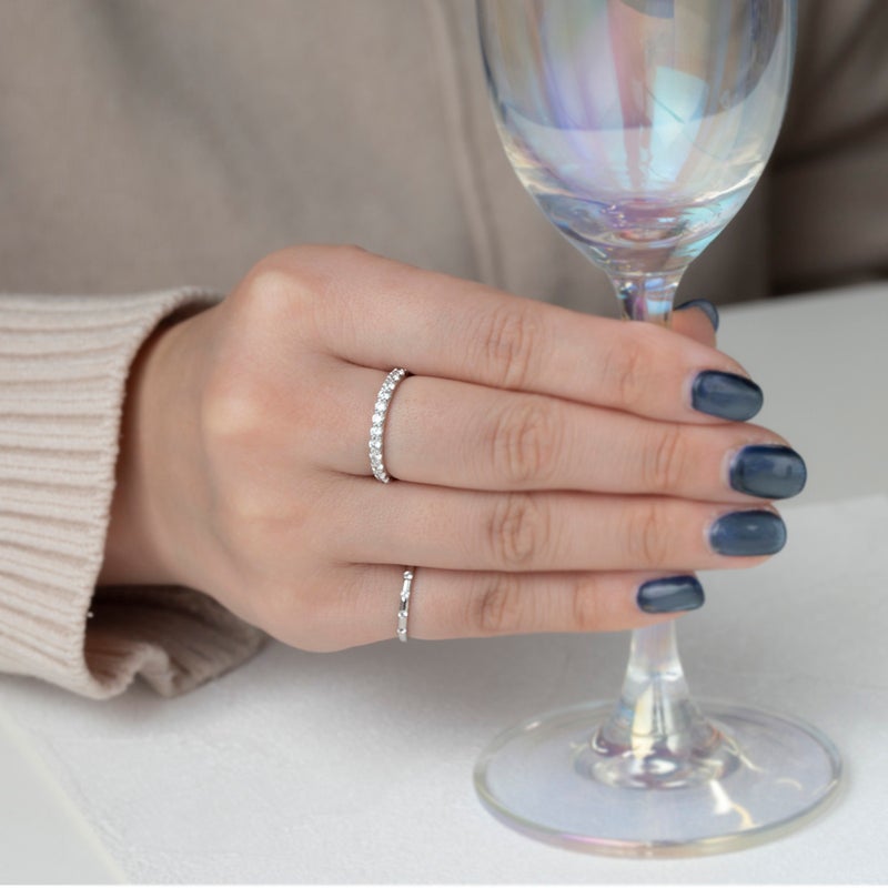 シルバー キュービックジルコニア フルエタニティリング SV SV925 CZ フルエタニティリング 指輪 レディース 妻 女性 誕生日 30代 40代 50代 ギフト 誕生日プレゼント