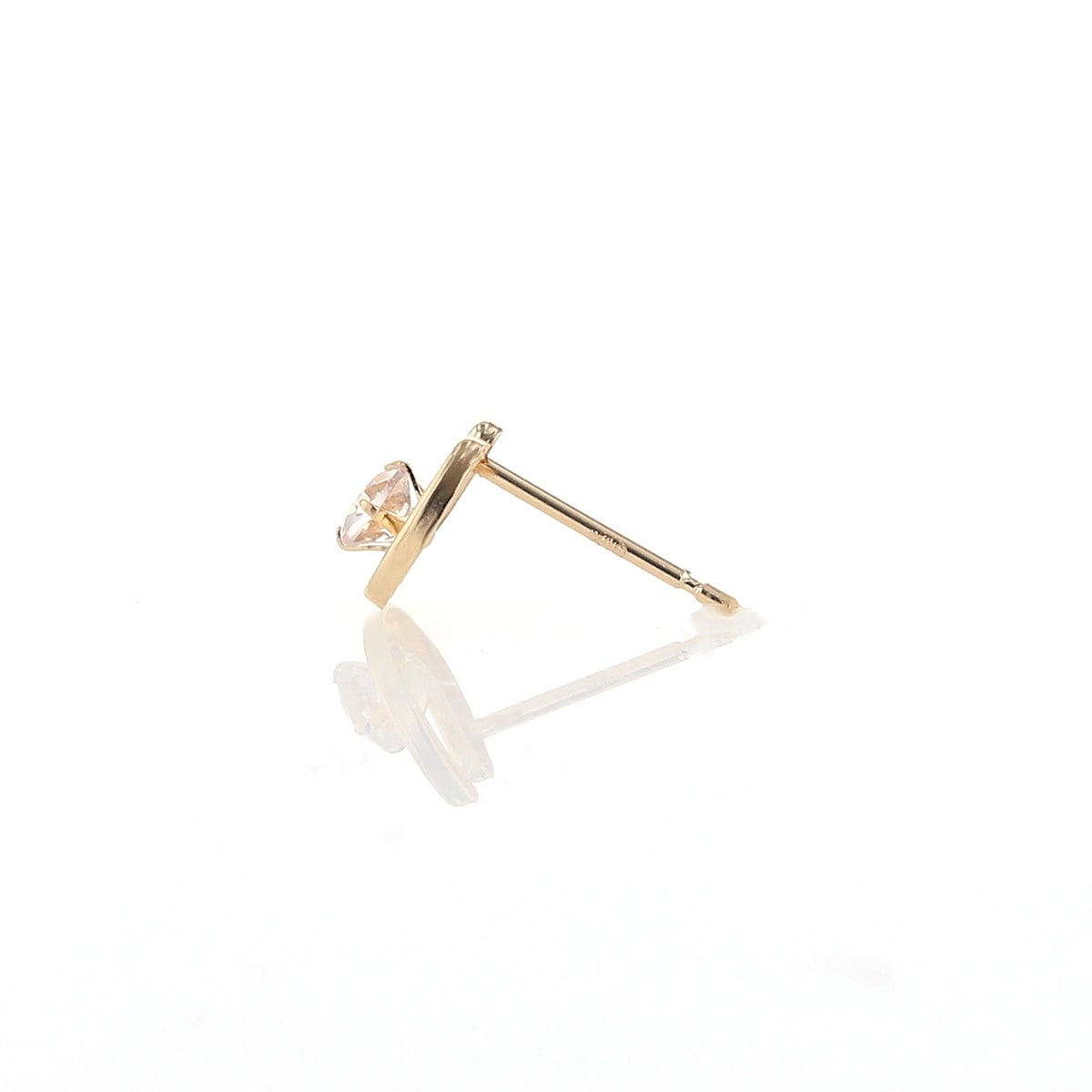 K10 YG ホースシュー モルガナイト ピアス