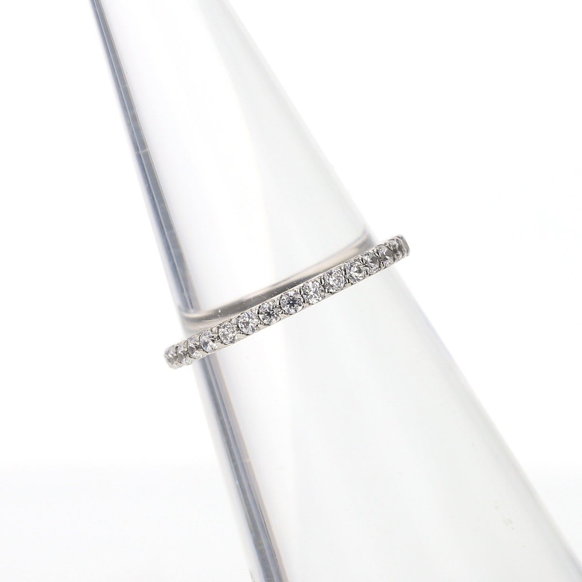 シルバー キュービックジルコニア フルエタニティ リング