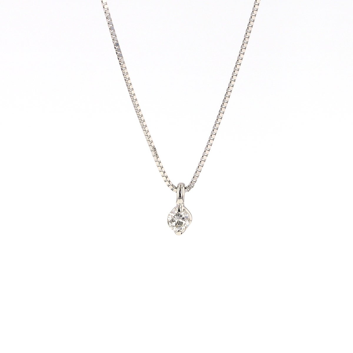 【鑑定書付】 プラチナ 一粒 ダイヤモンド ネックレス