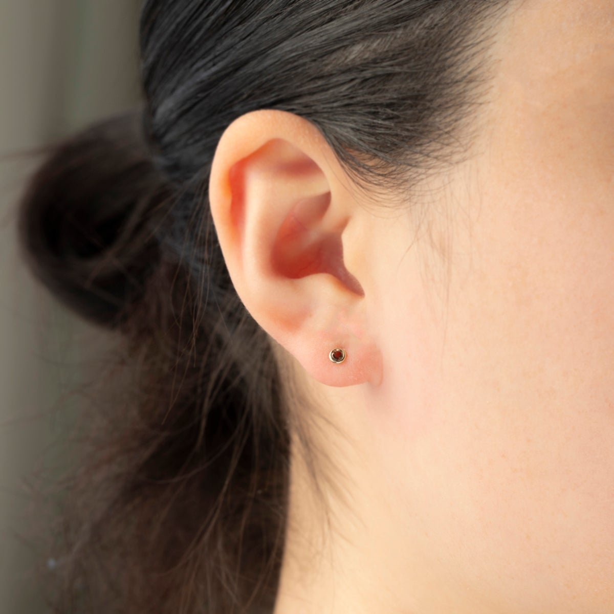 K10 YG スモーキークォーツ ピアス