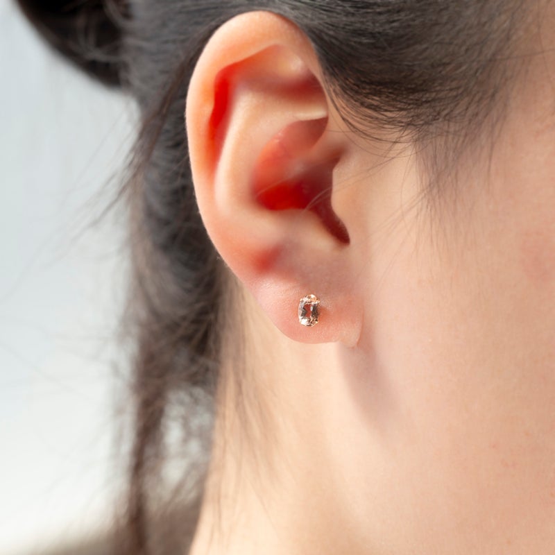 K10 PG モルガナイト ピアス ピンクゴールド 4月 誕生石 レディース 20代 30代 40代 プレゼント 10金 記念日 誕生日プレゼント