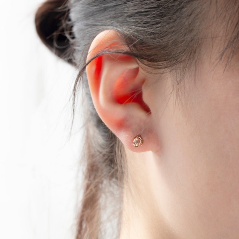 K10 PG モルガナイト ピアス ドロップ