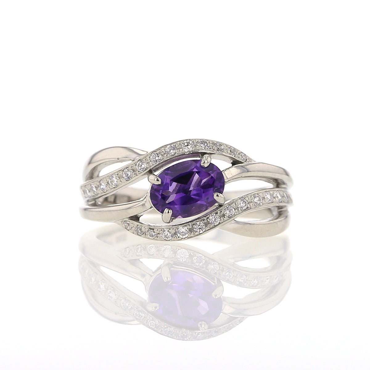 シルバー カラーストーン リング レディース 30代 40代 50代 誕生日 母 妻 彼女 ガーネット アメジスト ブルートパーズ CZ キュービックジルコニア