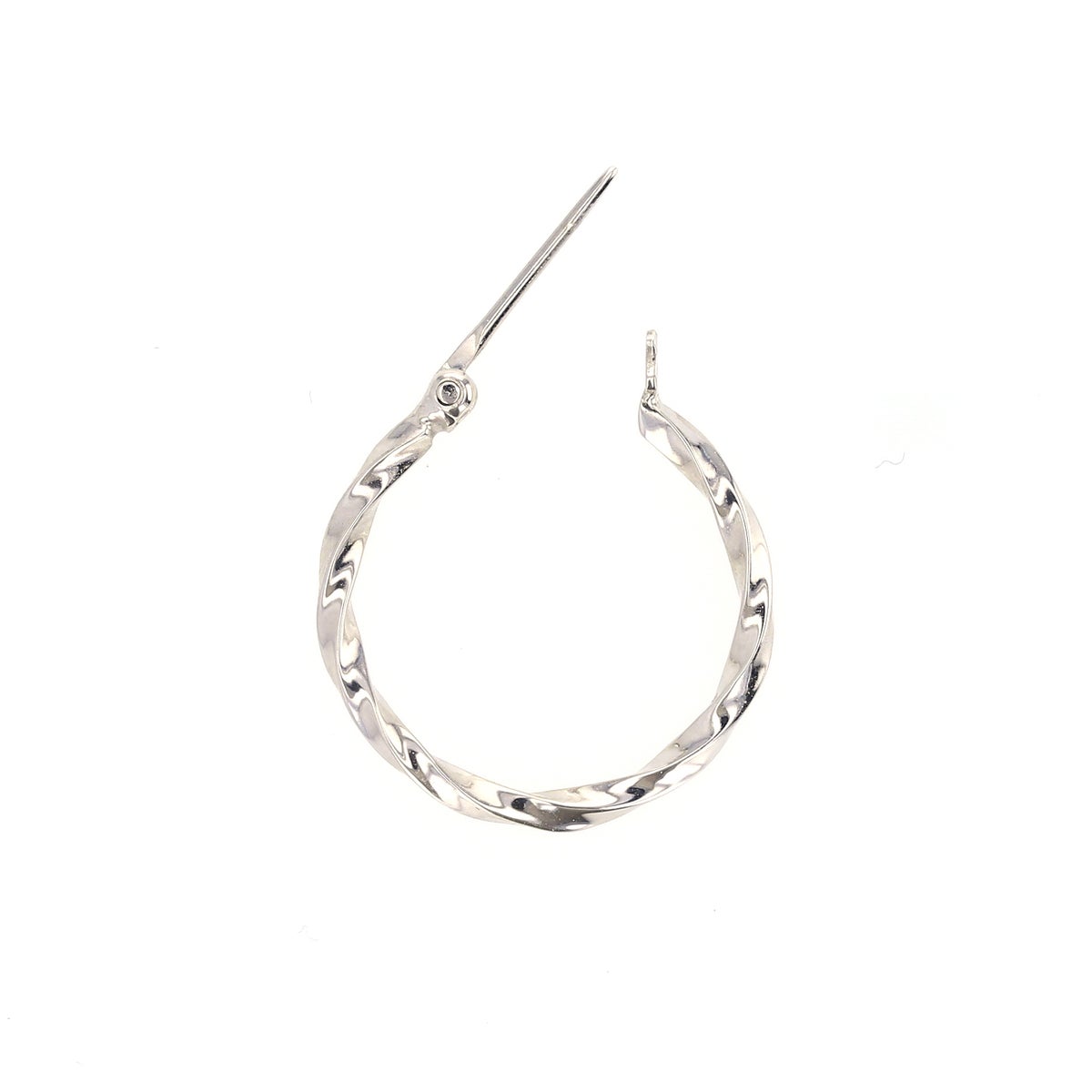 シルバー フープピアス ひねり
