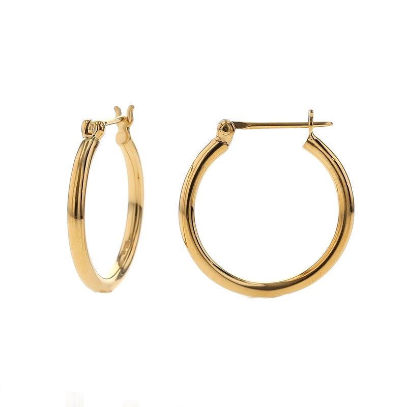 シルバー フープピアス