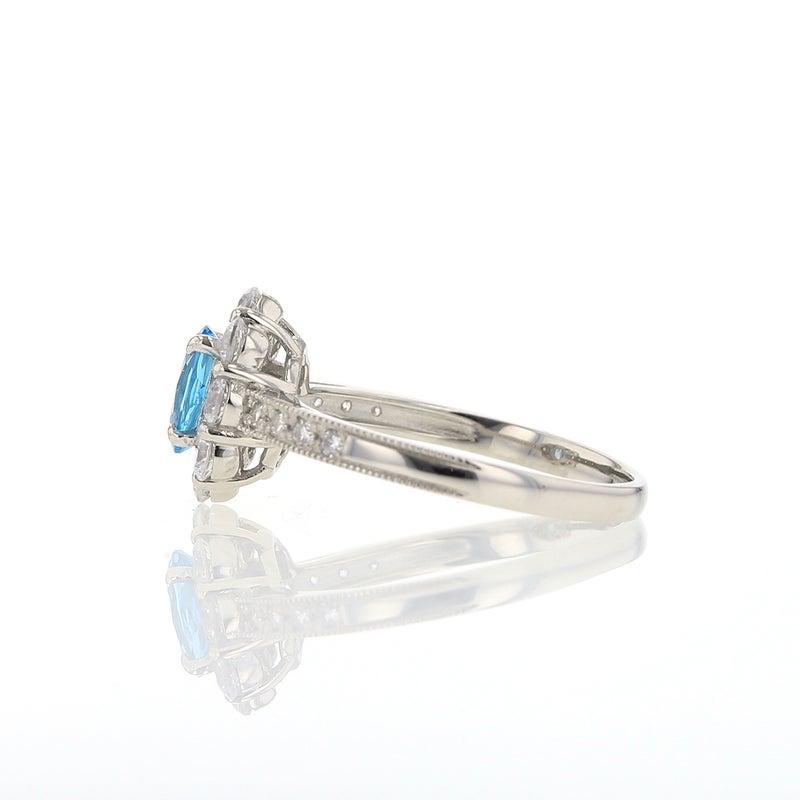 シルバー カラーストーン リング