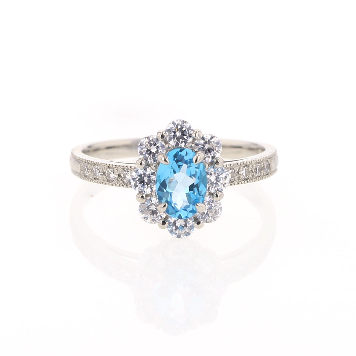 シルバー カラーストーン リング